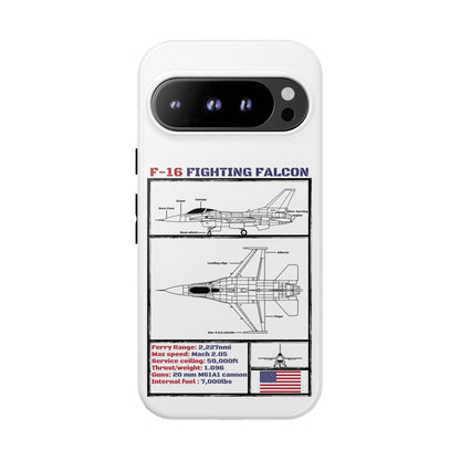 F-16 Fighting Falcon Schematic edition phone case (USAF Colour-Way)