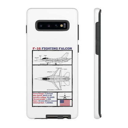 F-16 Fighting Falcon Schematic edition phone case (USAF Colour-Way)