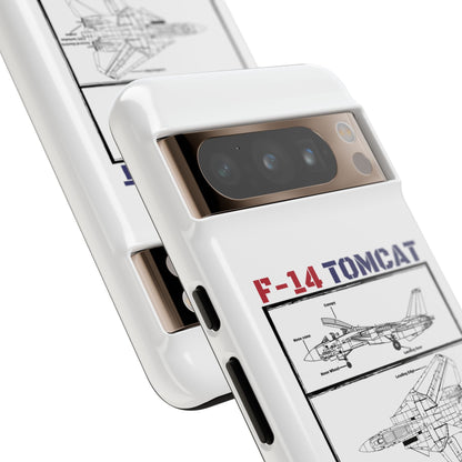 F-14 Tomcat Schematic edition phone case (USAF Colour-Way)