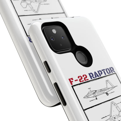 F-22 Raptor Schematic edition phone case (USAF Colour-Way)