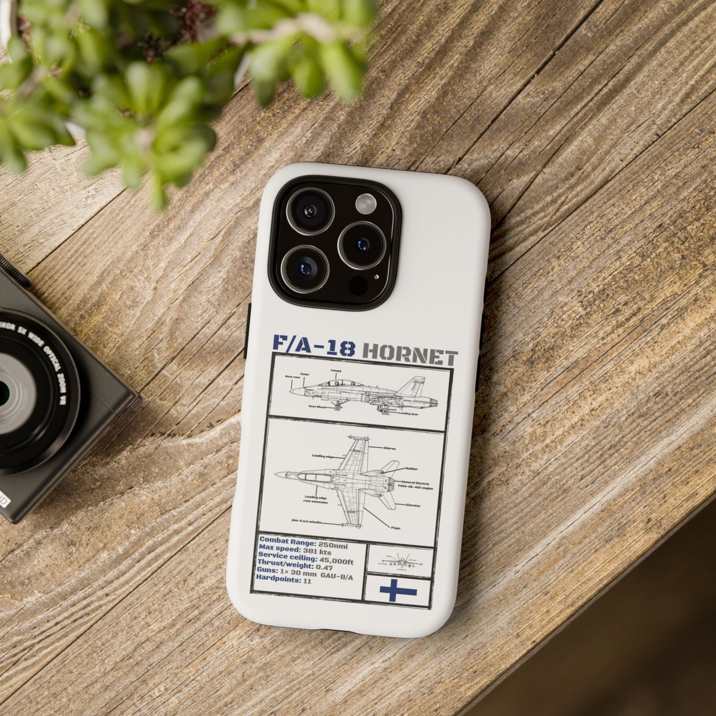 F/A-18 Hornet Schematic edition phone case (FAF Colour-Way)