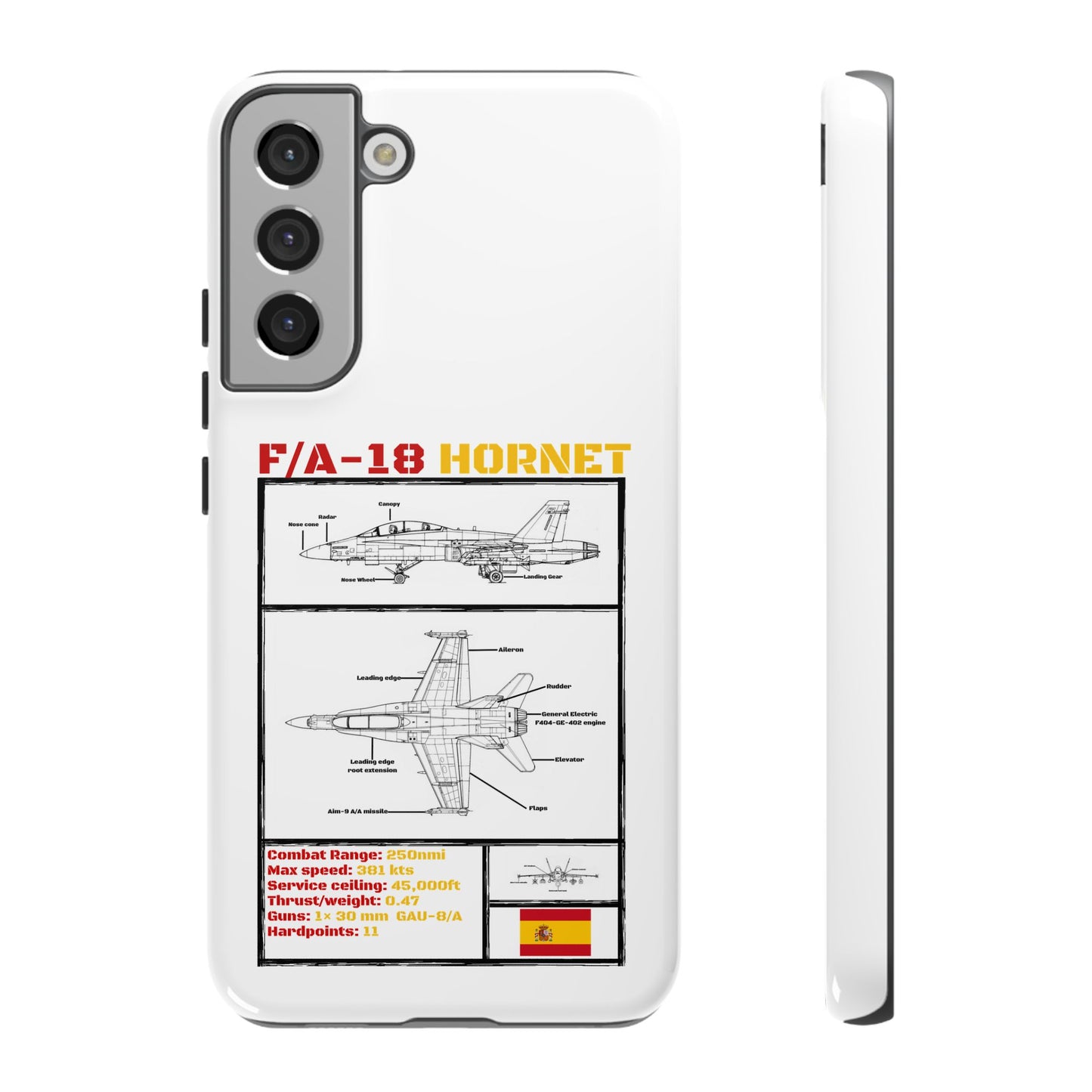 F/A-18 Hornet Schematic edition phone case (EDA Colour-Way)