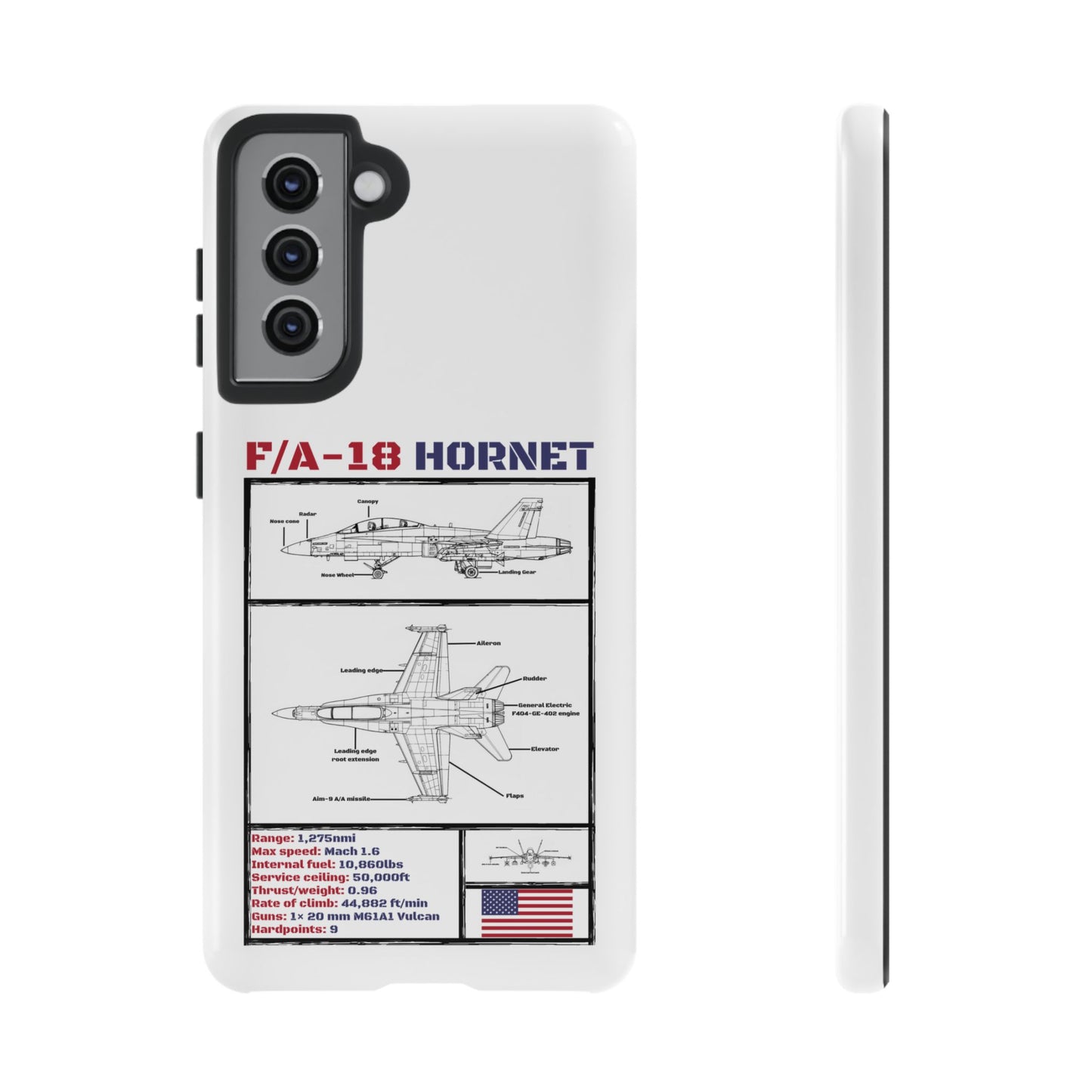 F/A-18 Hornet Schematic edition phone case (USAF Colour-Way)