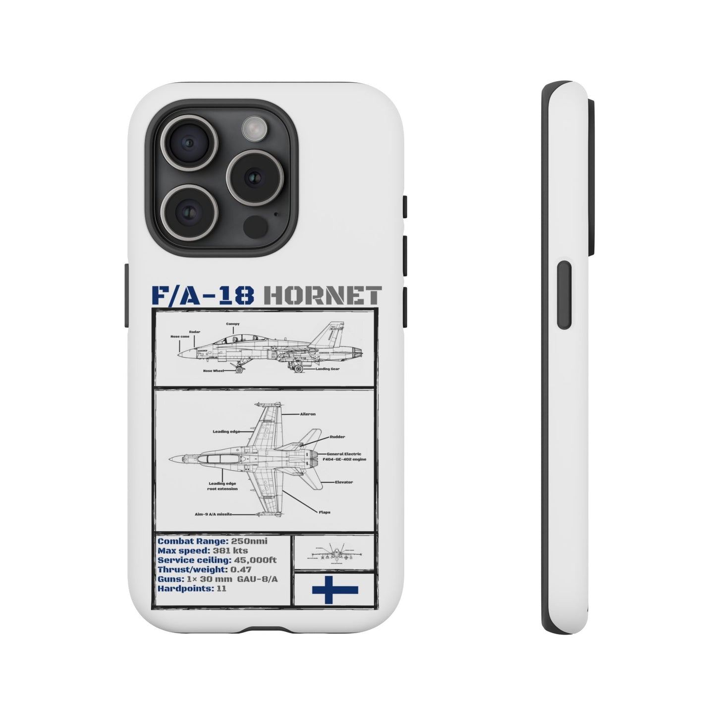 F/A-18 Hornet Schematic edition phone case (FAF Colour-Way)