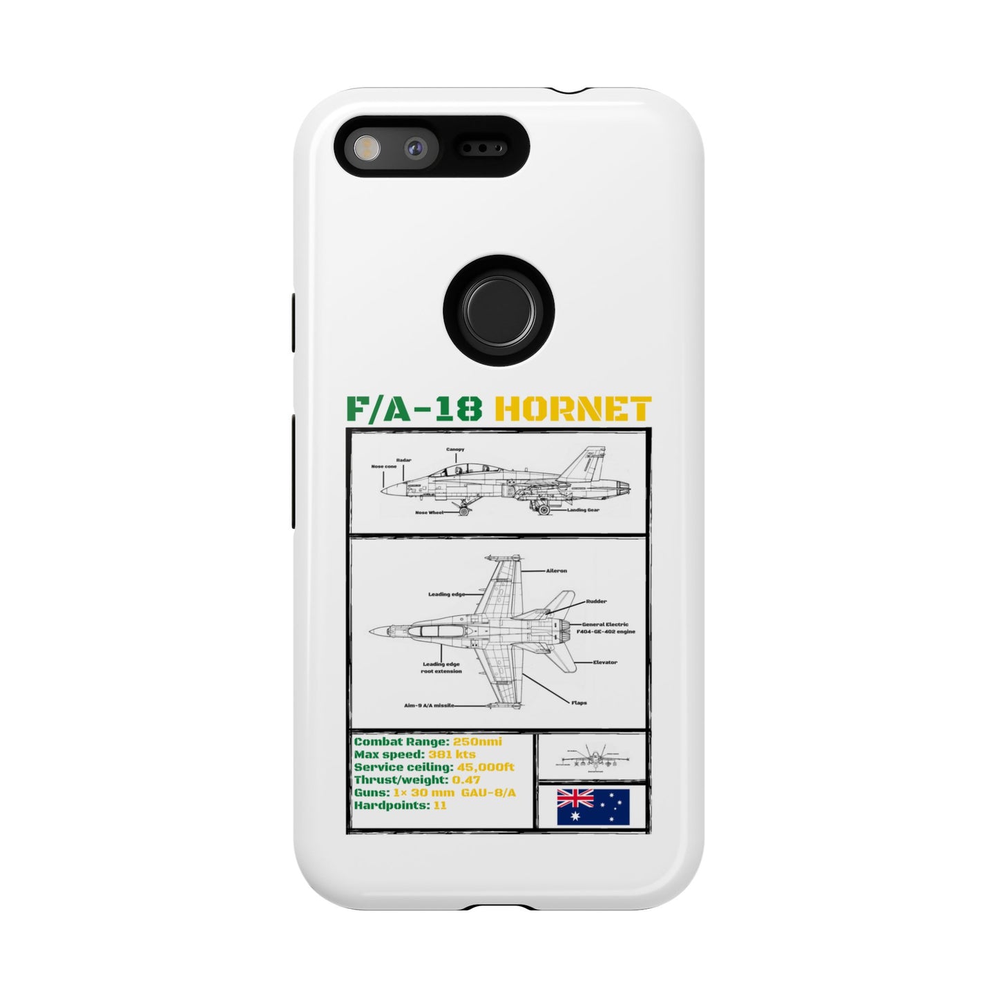 F/A-18 Hornet Schematic edition phone case (RAAF Colour-Way)