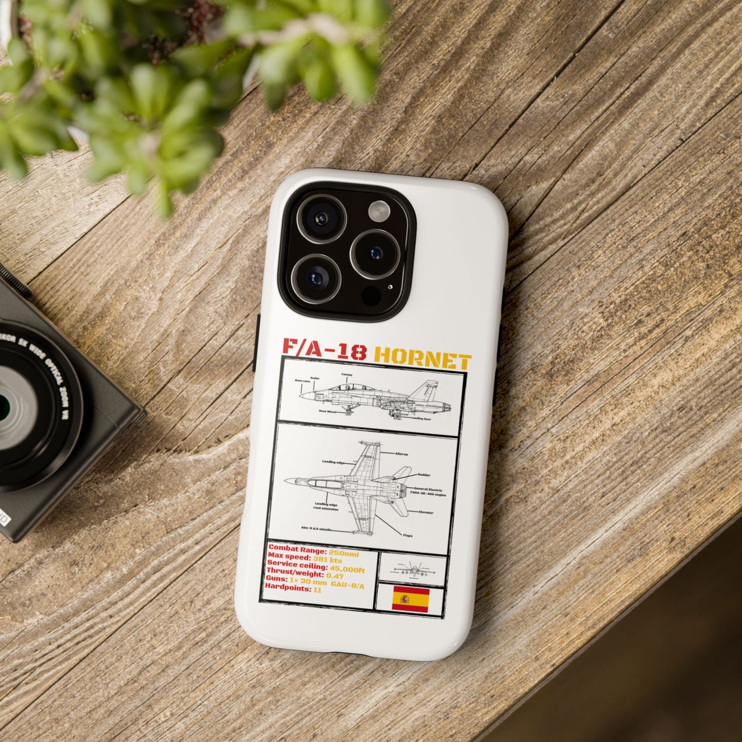 F/A-18 Hornet Schematic edition phone case (EDA Colour-Way)