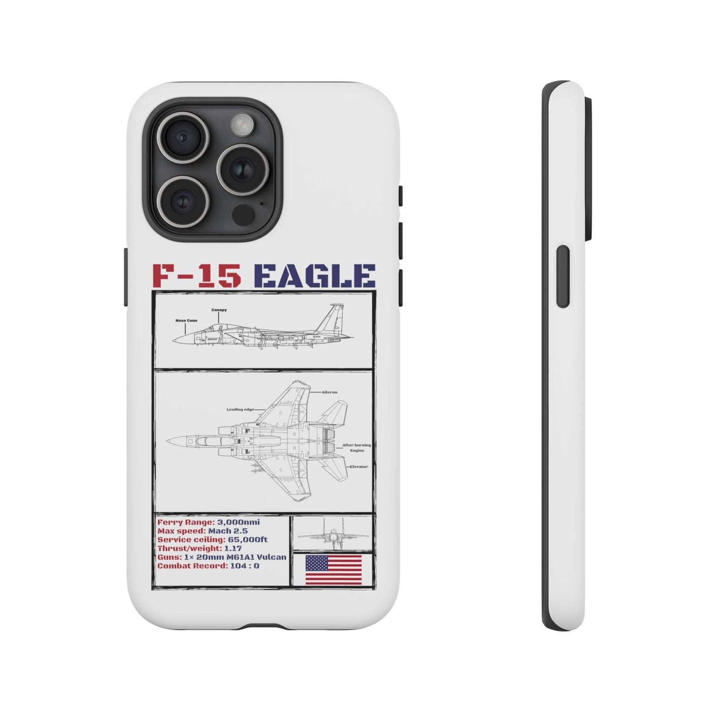 F-15 Schematic rigid Phone Case (USAF colour-ways)