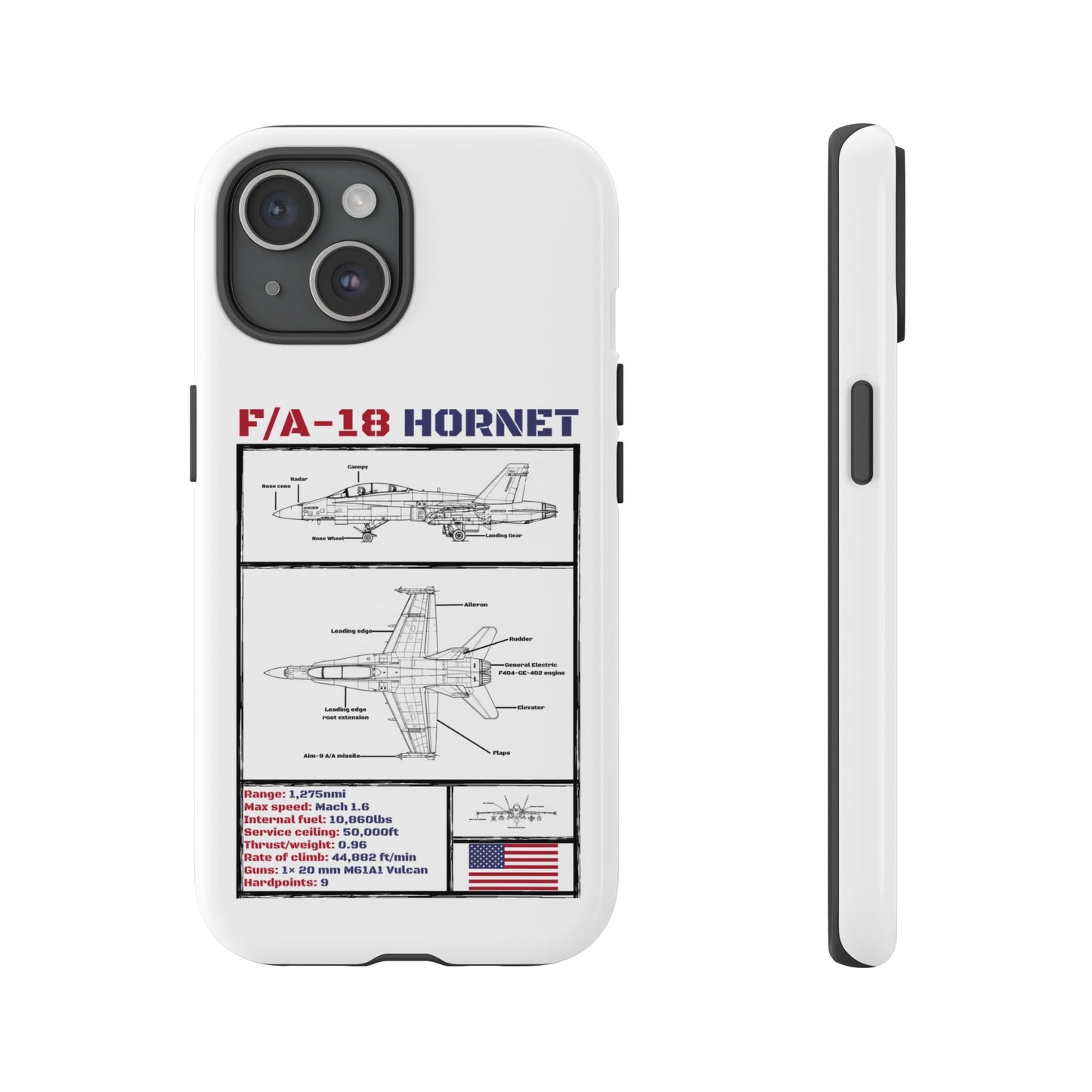 F/A-18 Hornet Schematic edition phone case (USAF Colour-Way)