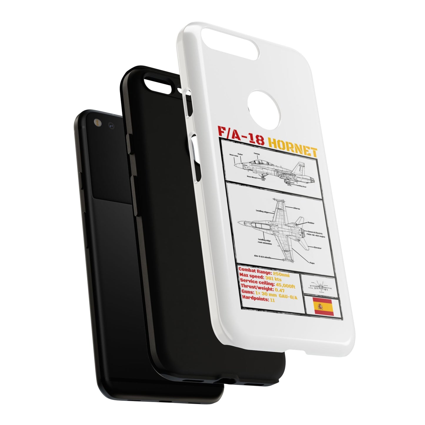 F/A-18 Hornet Schematic edition phone case (EDA Colour-Way)