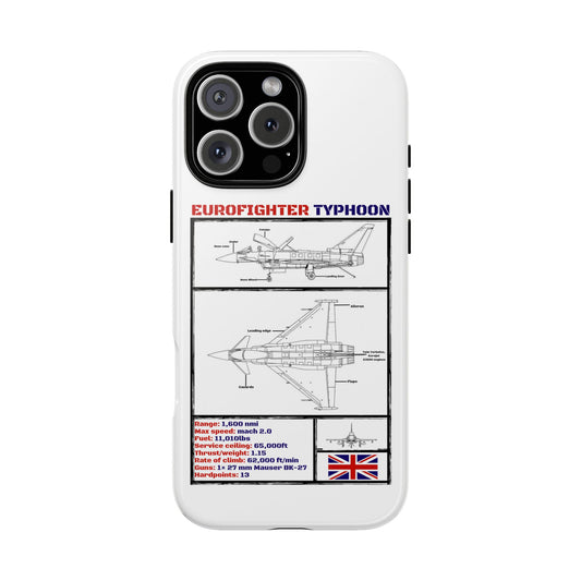 Eurofighter typhoon Schematic edition phone case (RAF Colour-Way)