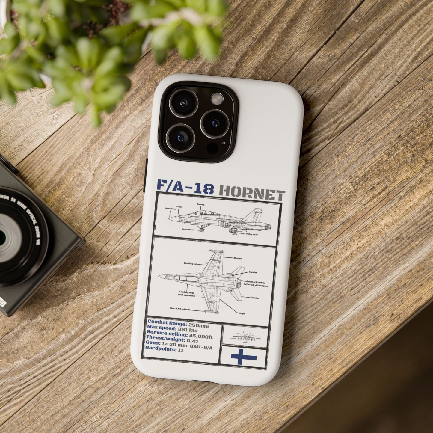 F/A-18 Hornet Schematic edition phone case (FAF Colour-Way)