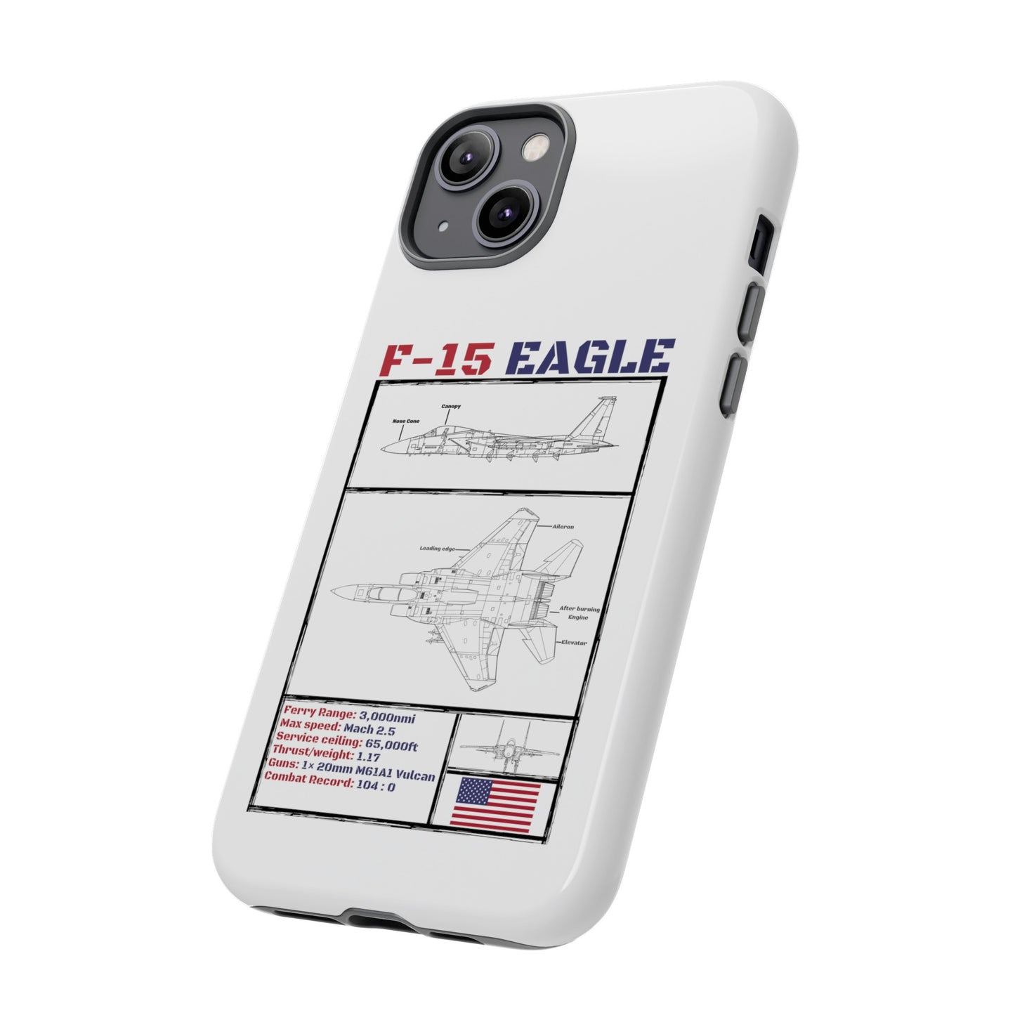 F-15 Schematic rigid Phone Case (USAF colour-ways)