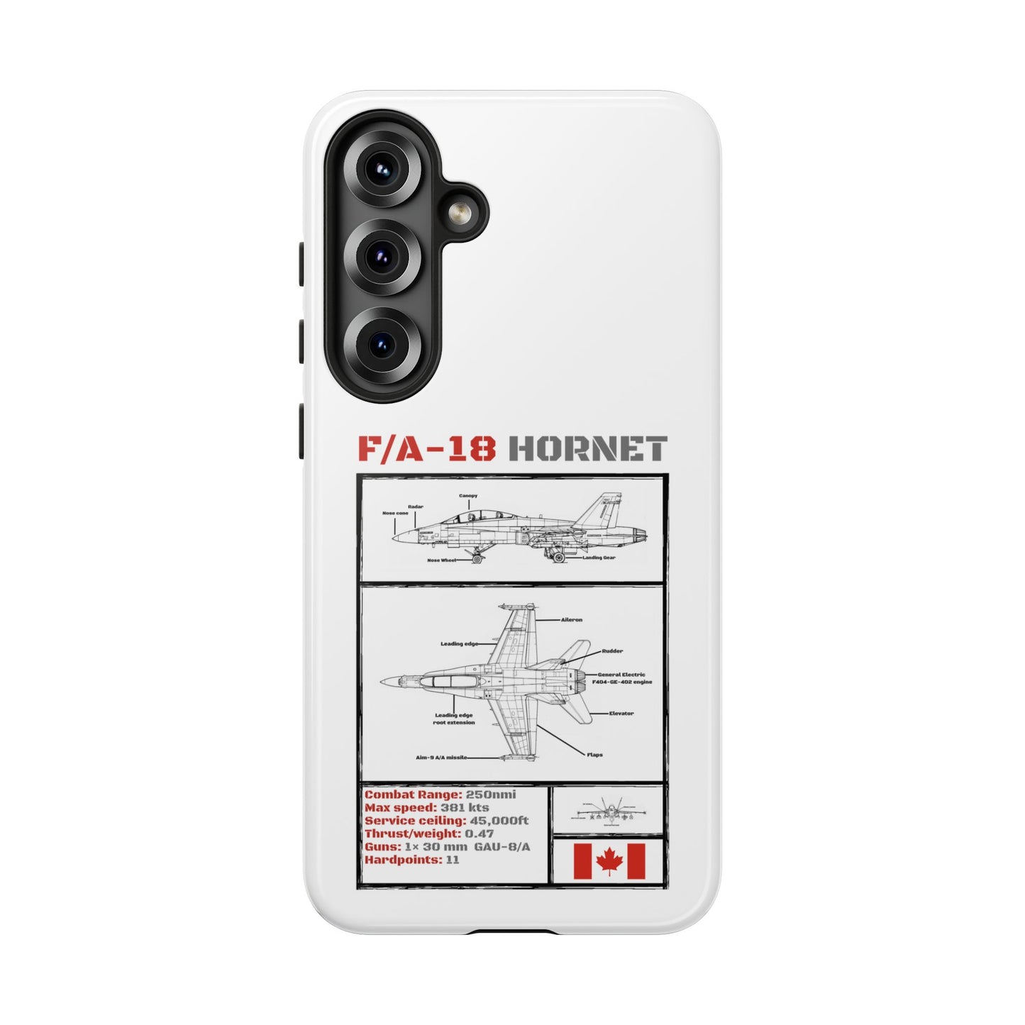 F/A-18 Hornet Schematic edition phone case (RCAF Colour-Way)