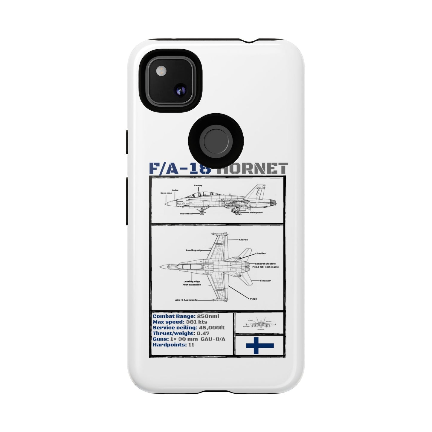 F/A-18 Hornet Schematic edition phone case (FAF Colour-Way)