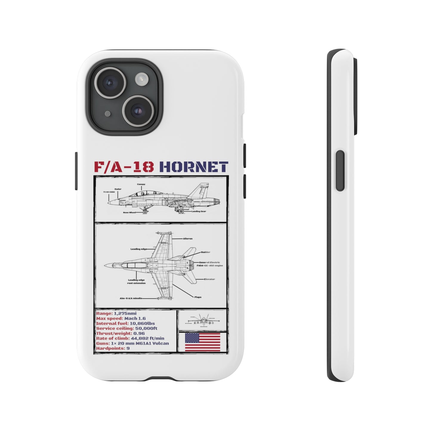 F/A-18 Schematic Rigid Phone Case (USAF colour-ways)