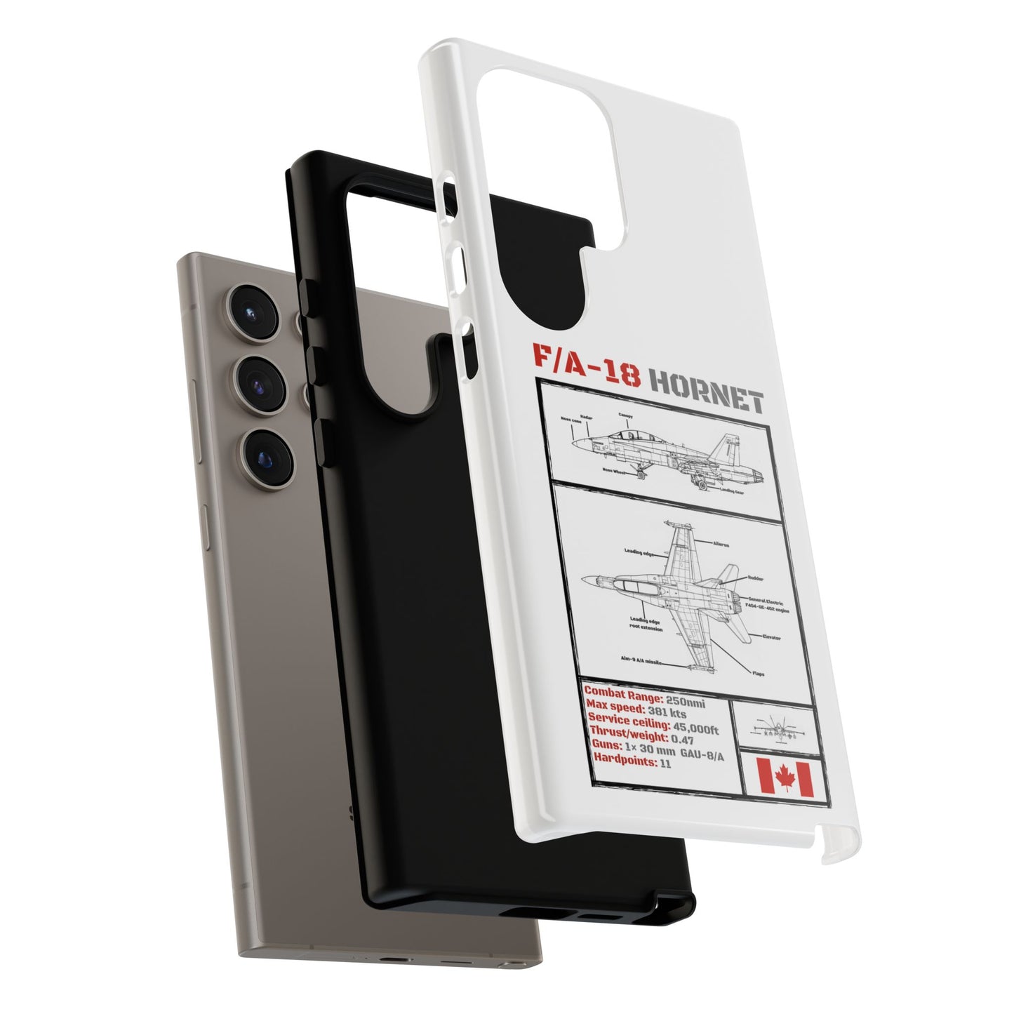 F/A-18 Hornet Schematic edition phone case (RCAF Colour-Way)