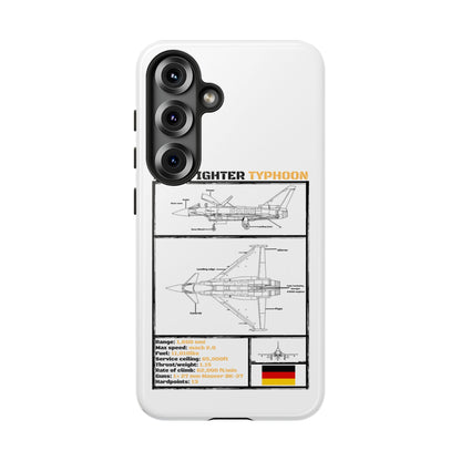 Eurofighter typhoon Schematic edition phone case (Luftwaffe Colour-Way)