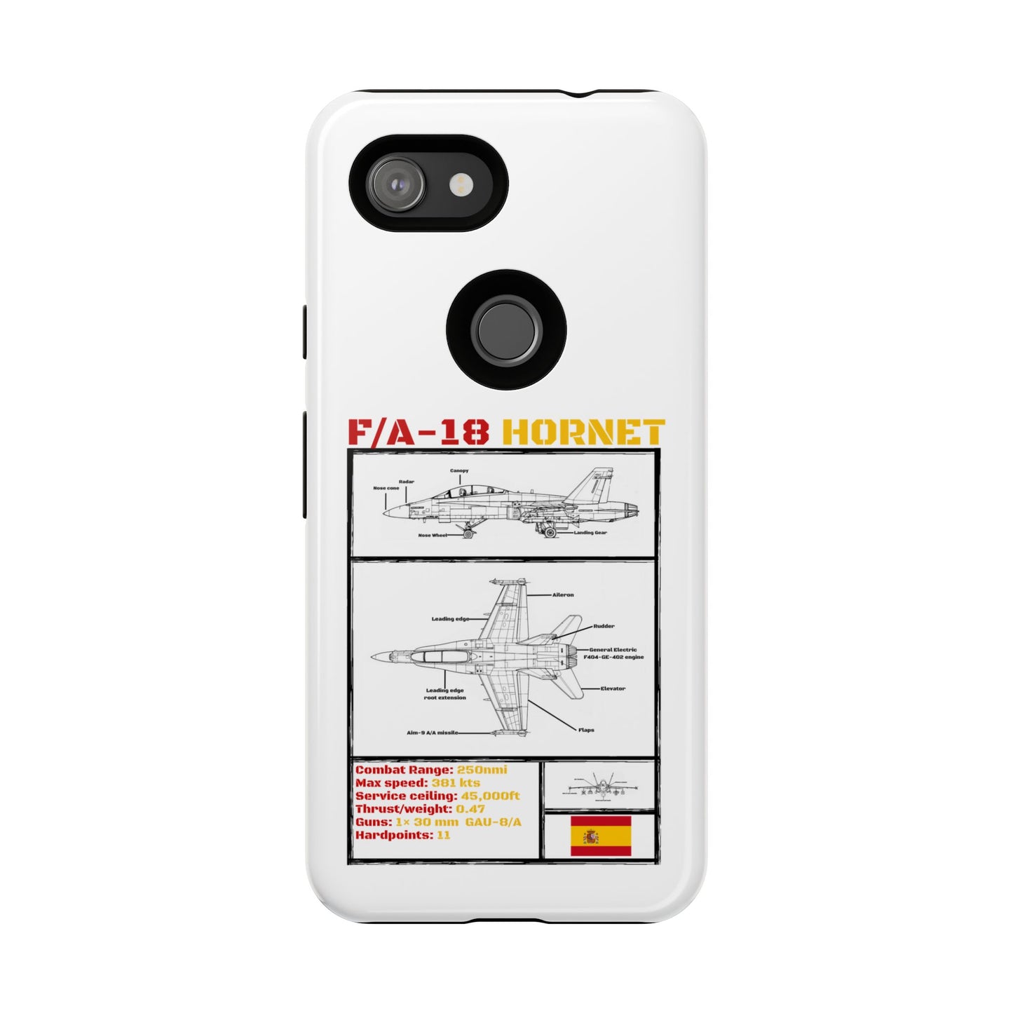 F/A-18 Hornet Schematic edition phone case (EDA Colour-Way)