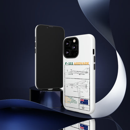 F111 Aardvark  Schematic Durable Phone Case (RAAF colouways)