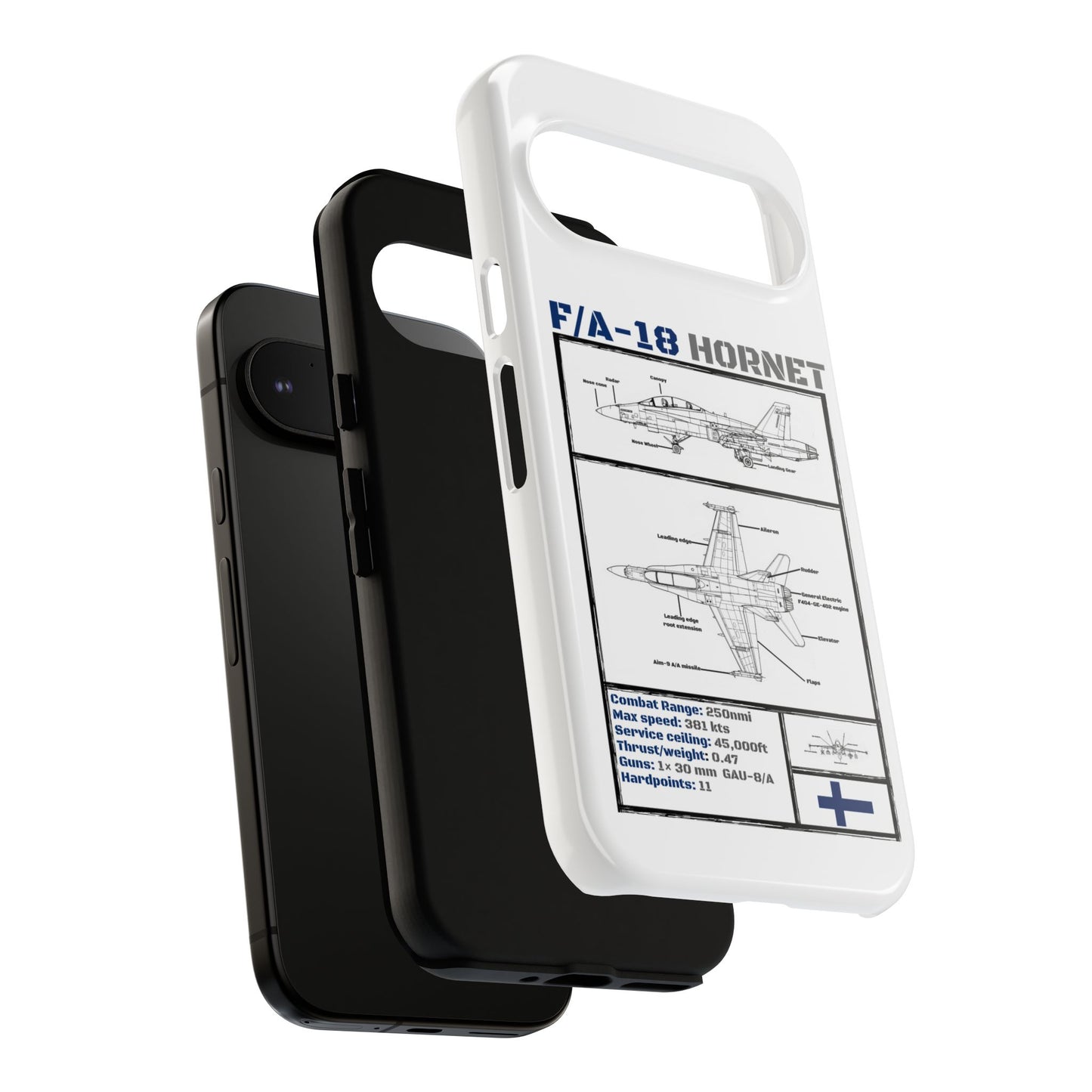 F/A-18 Hornet Schematic edition phone case (FAF Colour-Way)