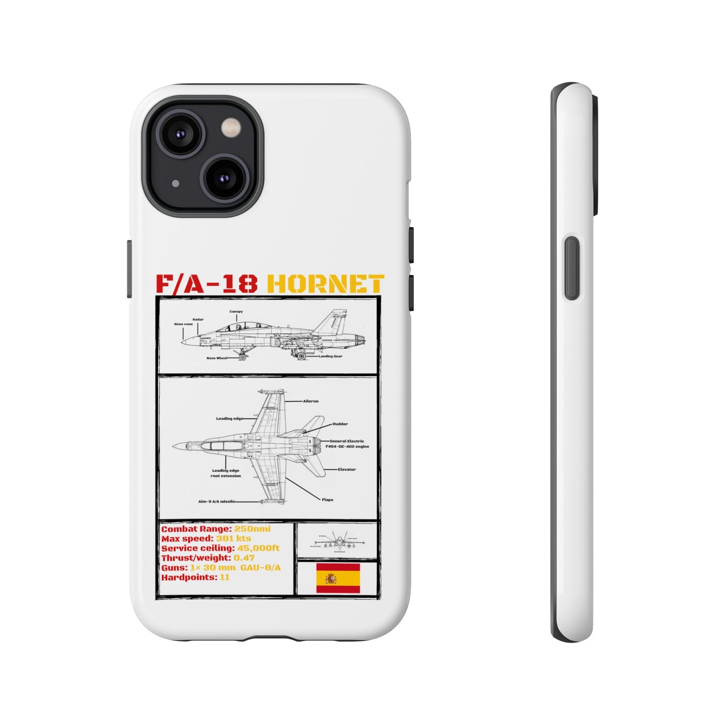 F/A-18 Hornet Schematic edition phone case (EDA Colour-Way)