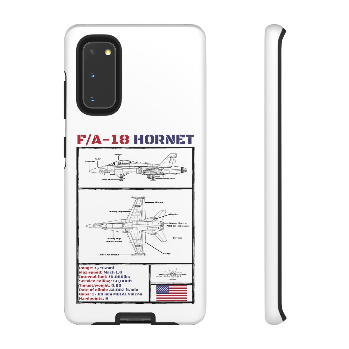 F/A-18 Schematic Rigid Phone Case (USAF colour-ways)