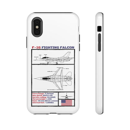 F-16 Fighting Falcon Schematic edition phone case (USAF Colour-Way)