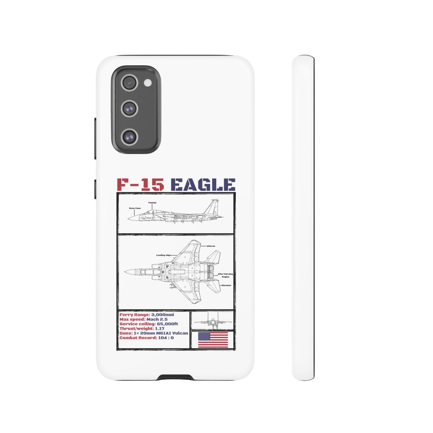 F-15 Schematic edition phone case