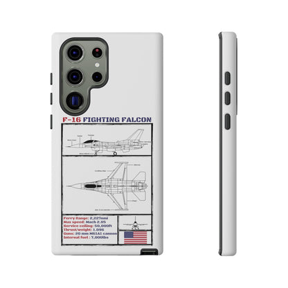 F-16 Schematic rigid Phone Case (USAF colour-ways)