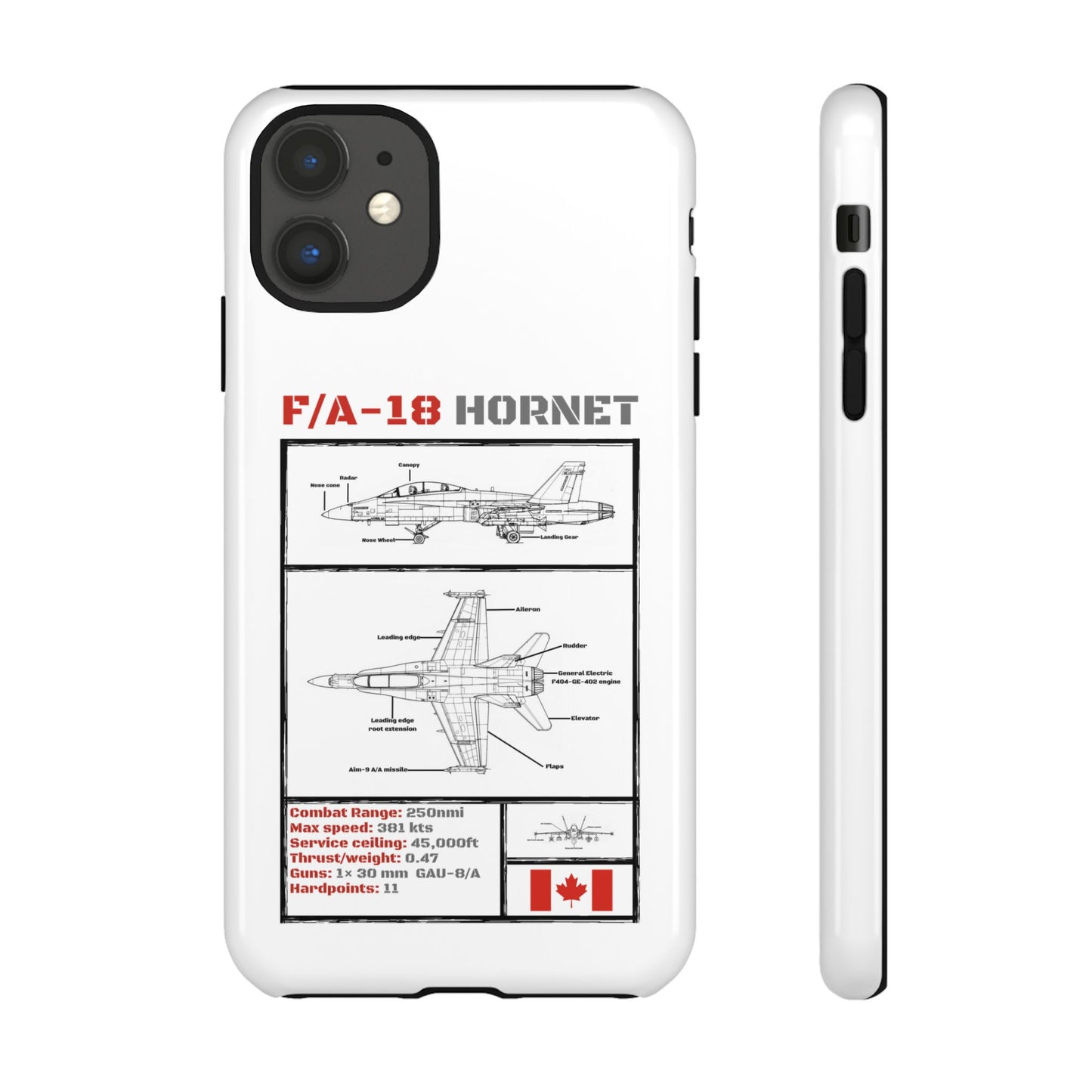 F/A-18 Hornet Schematic edition phone case (RCAF Colour-Way)
