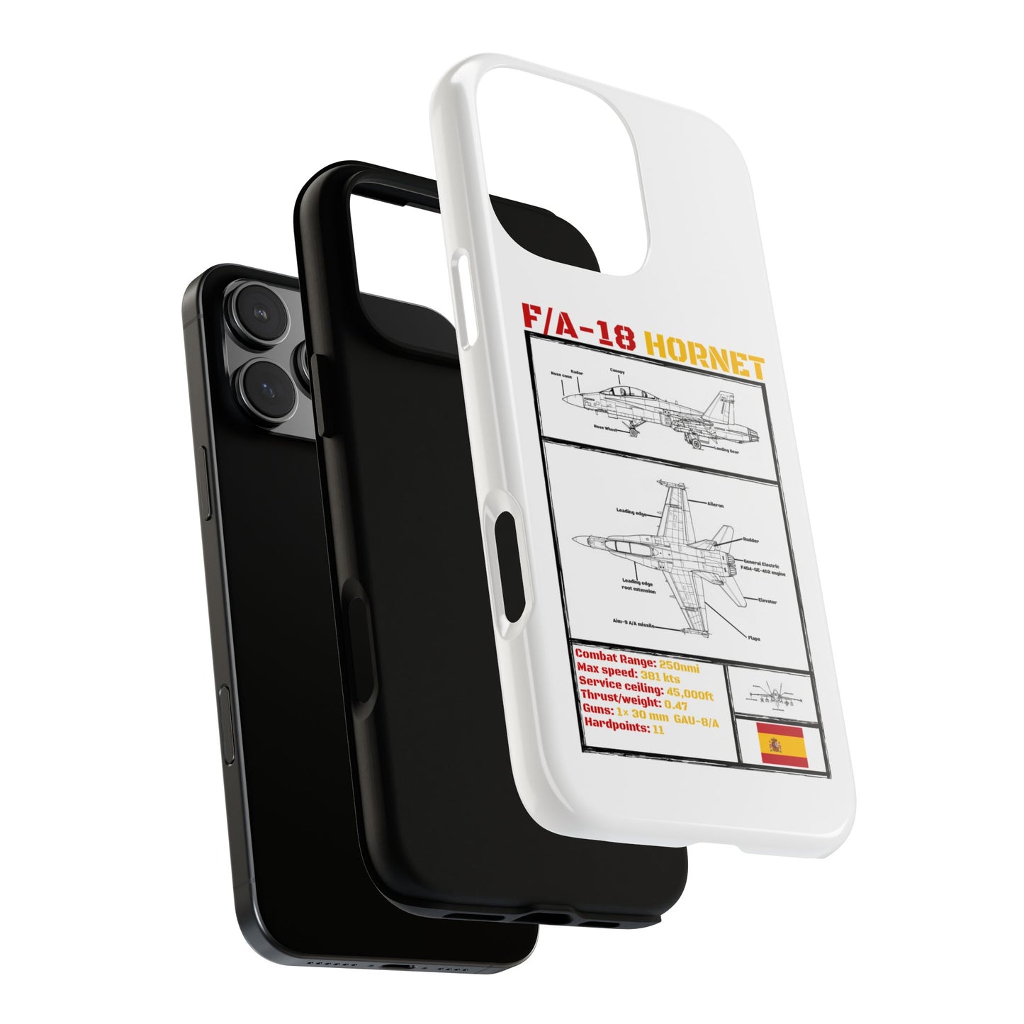 F/A-18 Hornet Schematic edition phone case (EDA Colour-Way)