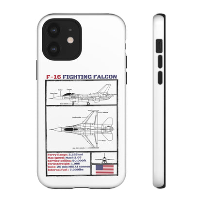 F-16 Fighting Falcon Schematic edition phone case (USAF Colour-Way)
