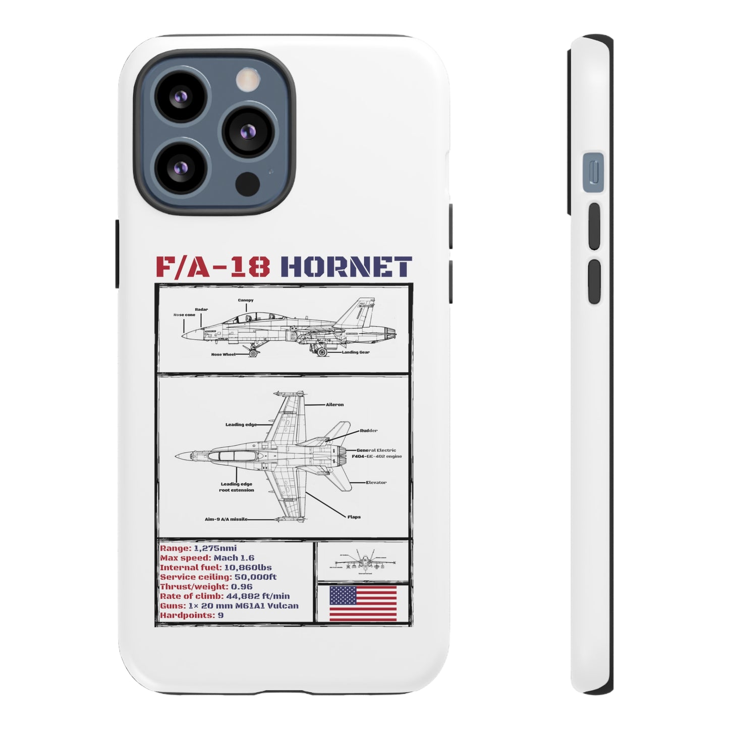 F/A-18 Schematic Rigid Phone Case (USAF colour-ways)