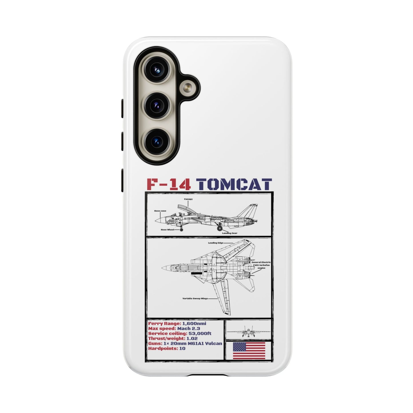 F-14 Tomcat Schematic edition phone case