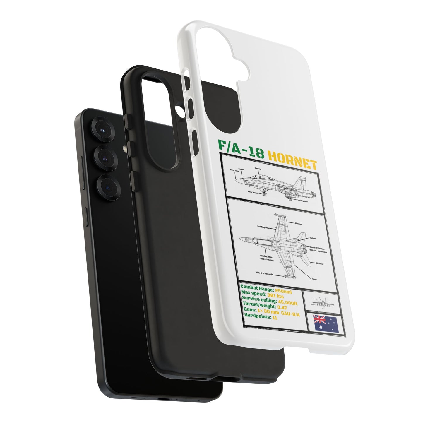 F/A-18 Hornet Schematic edition phone case (RAAF Colour-Way)