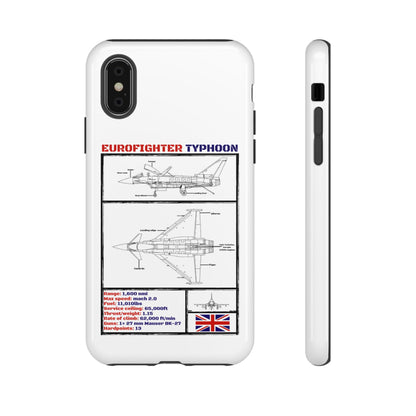 Eurofighter typhoon Schematic edition phone case (RAF Colour-Way)