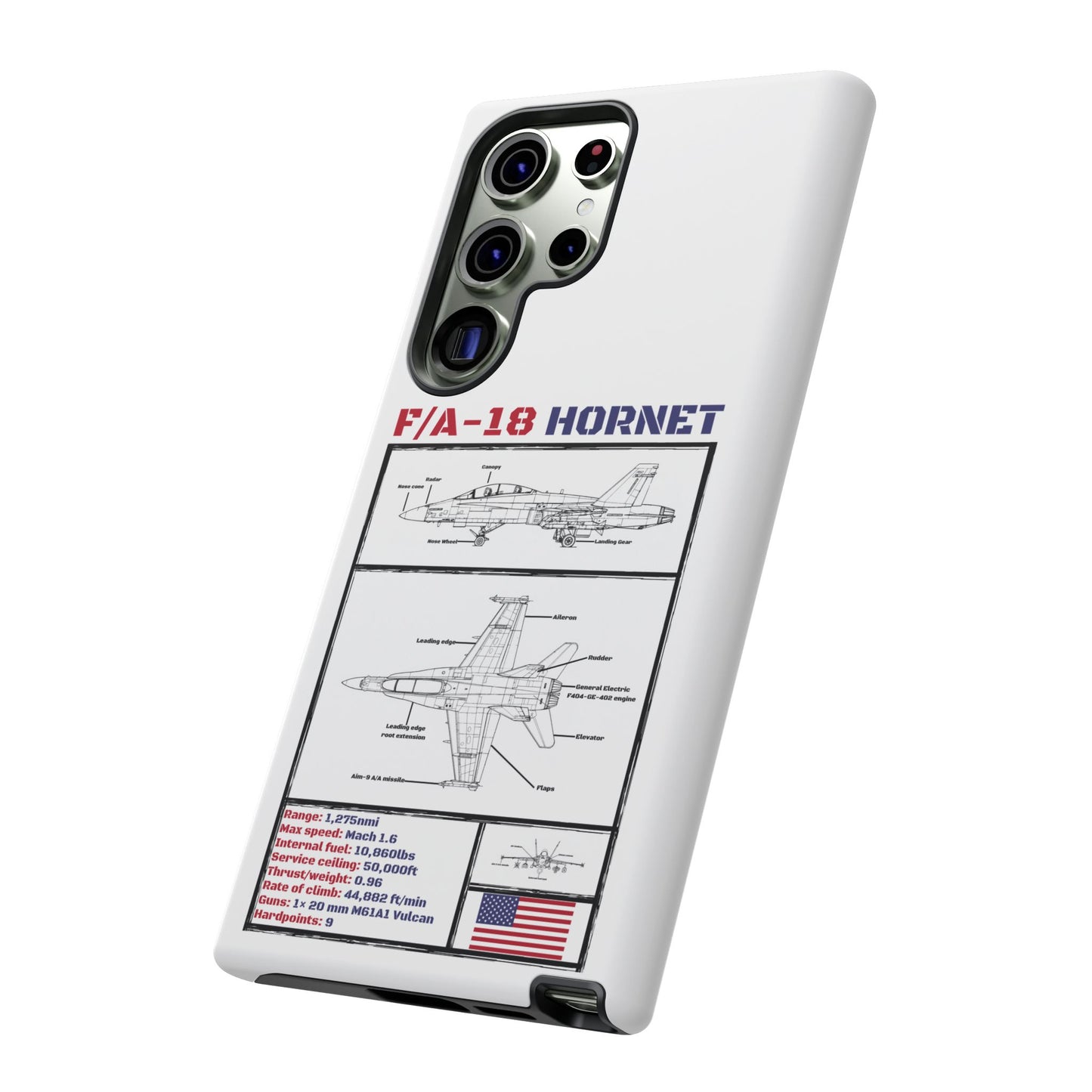 F/A-18 Hornet Schematic edition phone case