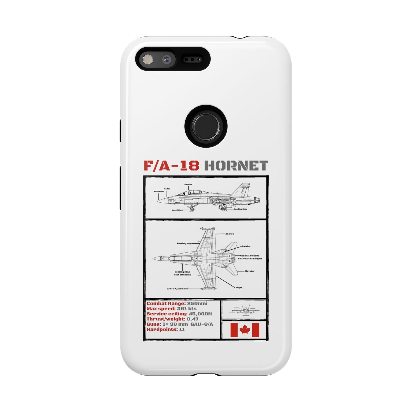 F/A-18 Hornet Schematic edition phone case (RCAF Colour-Way)