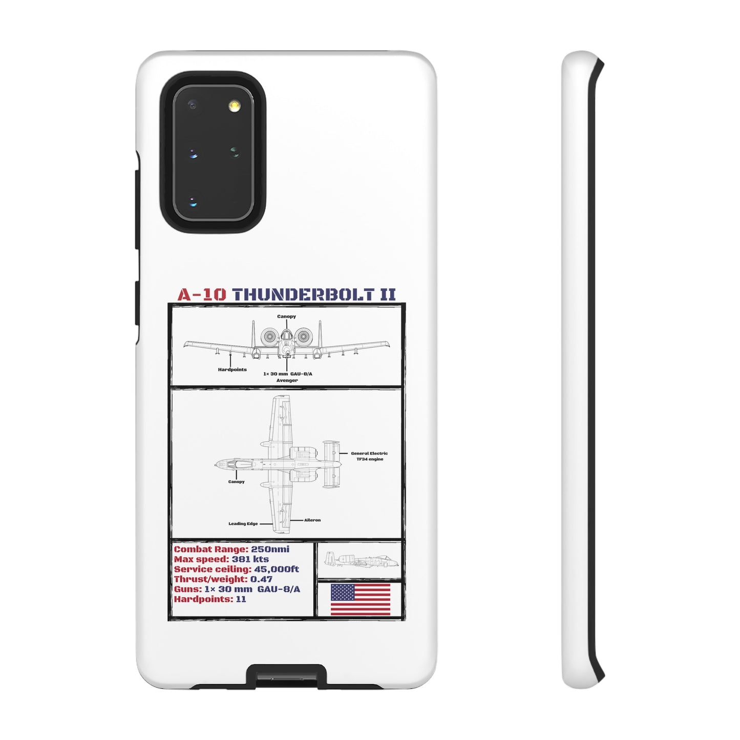 A-10 Schematic Rigid Phone Case (USAF colour-ways)