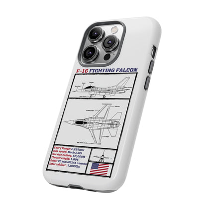 F-16 Fighting Falcon Schematic edition phone case (USAF Colour-Way)