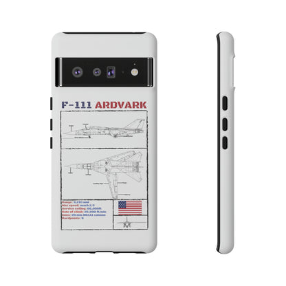 F111 Aardvark  Schematic Durable Phone Case (USAF Colourways)