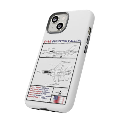 F-16 Schematic rigid Phone Case (USAF colour-ways)