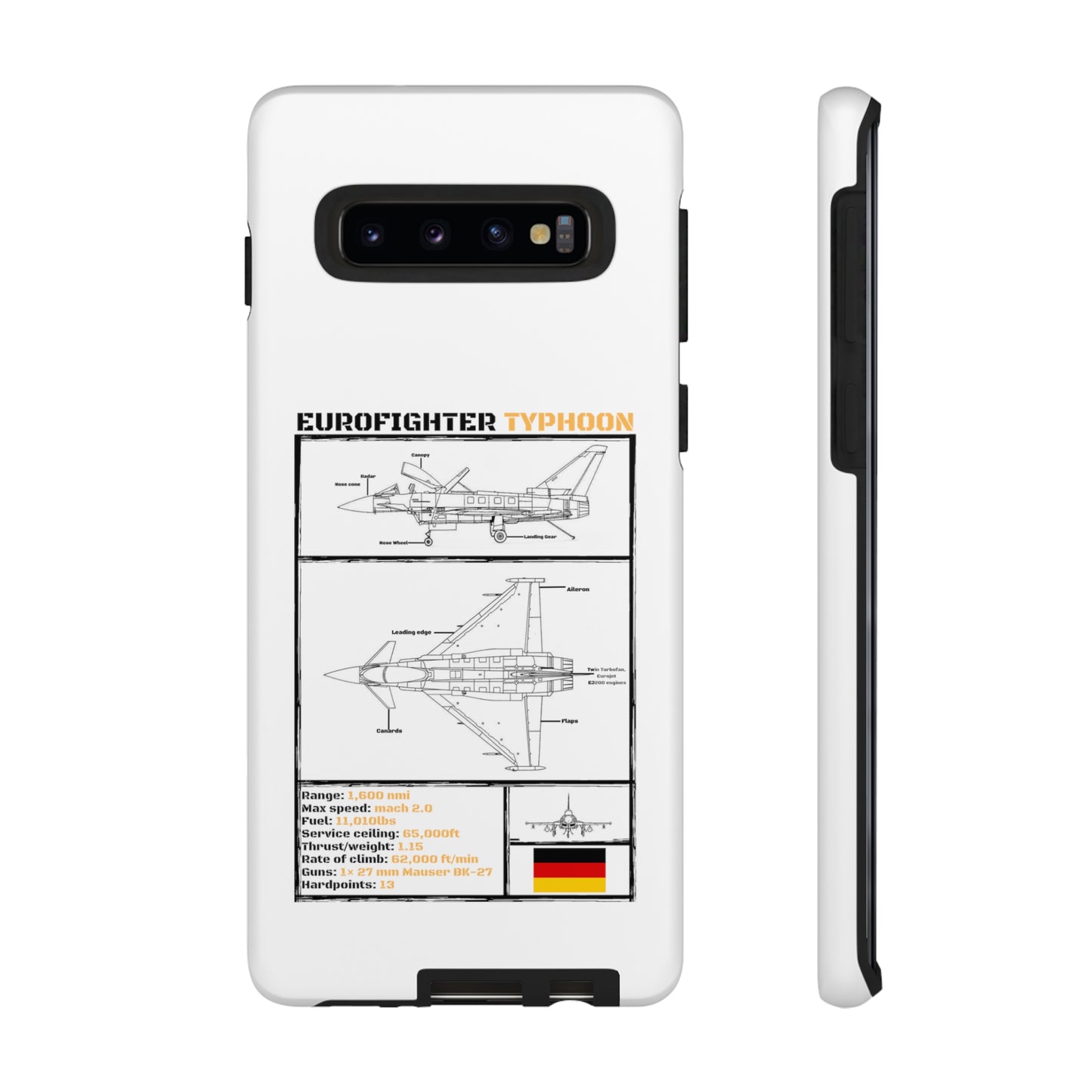 Eurofighter Typhoon Rigid Phone Case (Luftwaffe colour-ways)