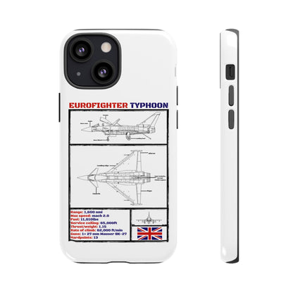 Eurofighter typhoon Schematic edition phone case (RAF Colour-Way)
