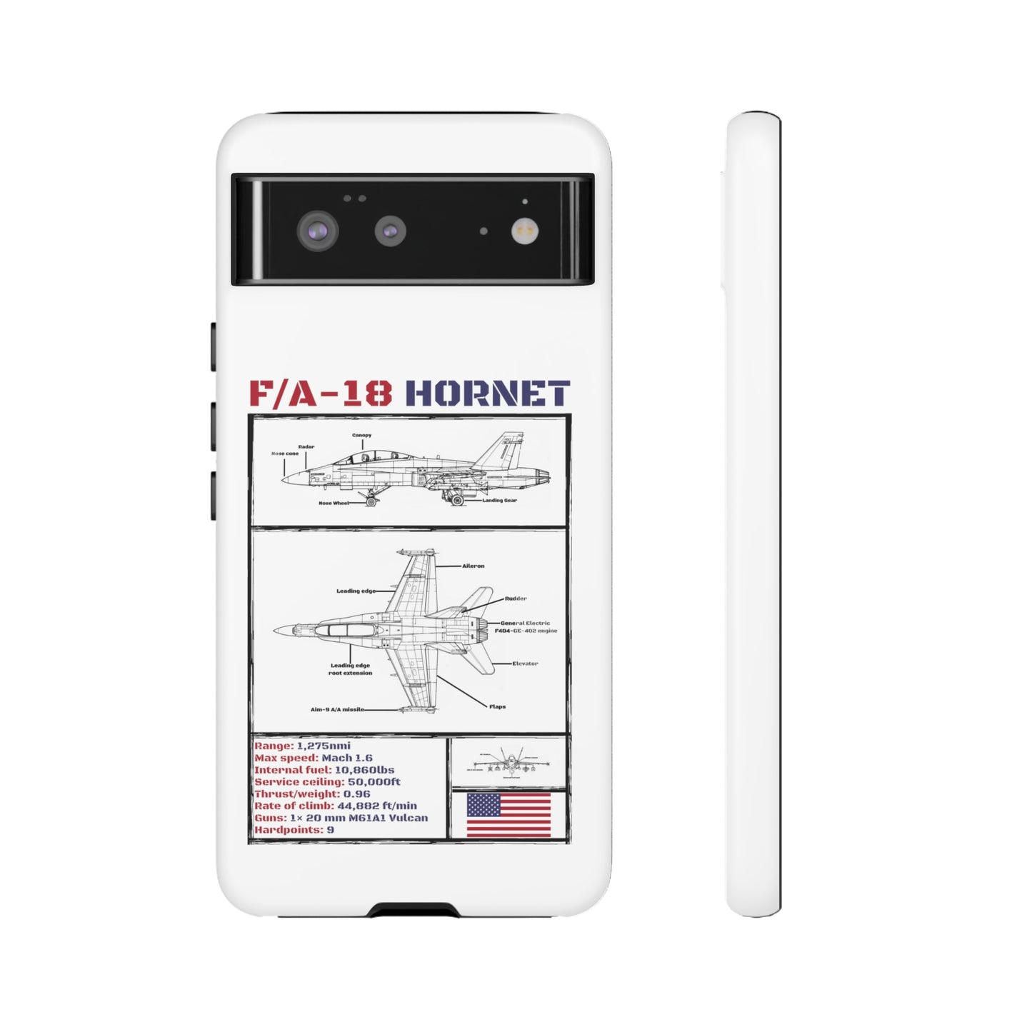 F/A-18 Schematic Rigid Phone Case (USAF colour-ways)