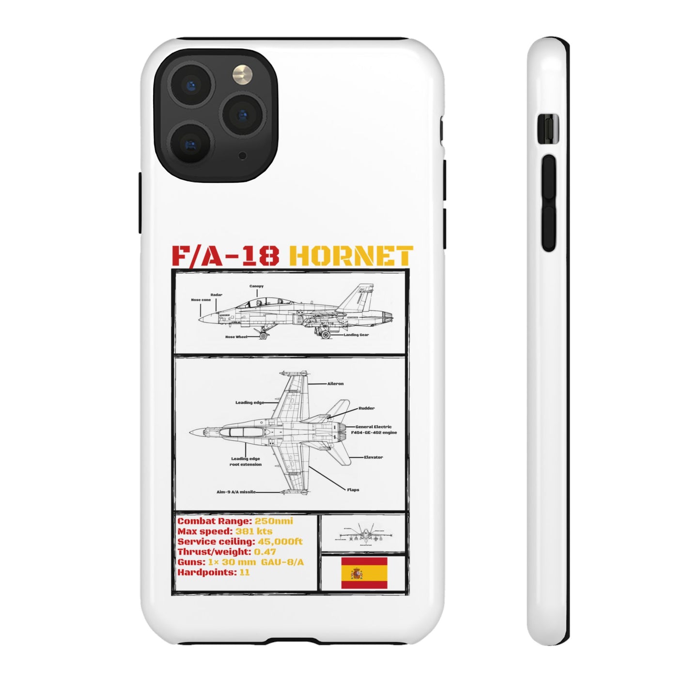 F/A-18 Hornet Schematic edition phone case (EDA Colour-Way)