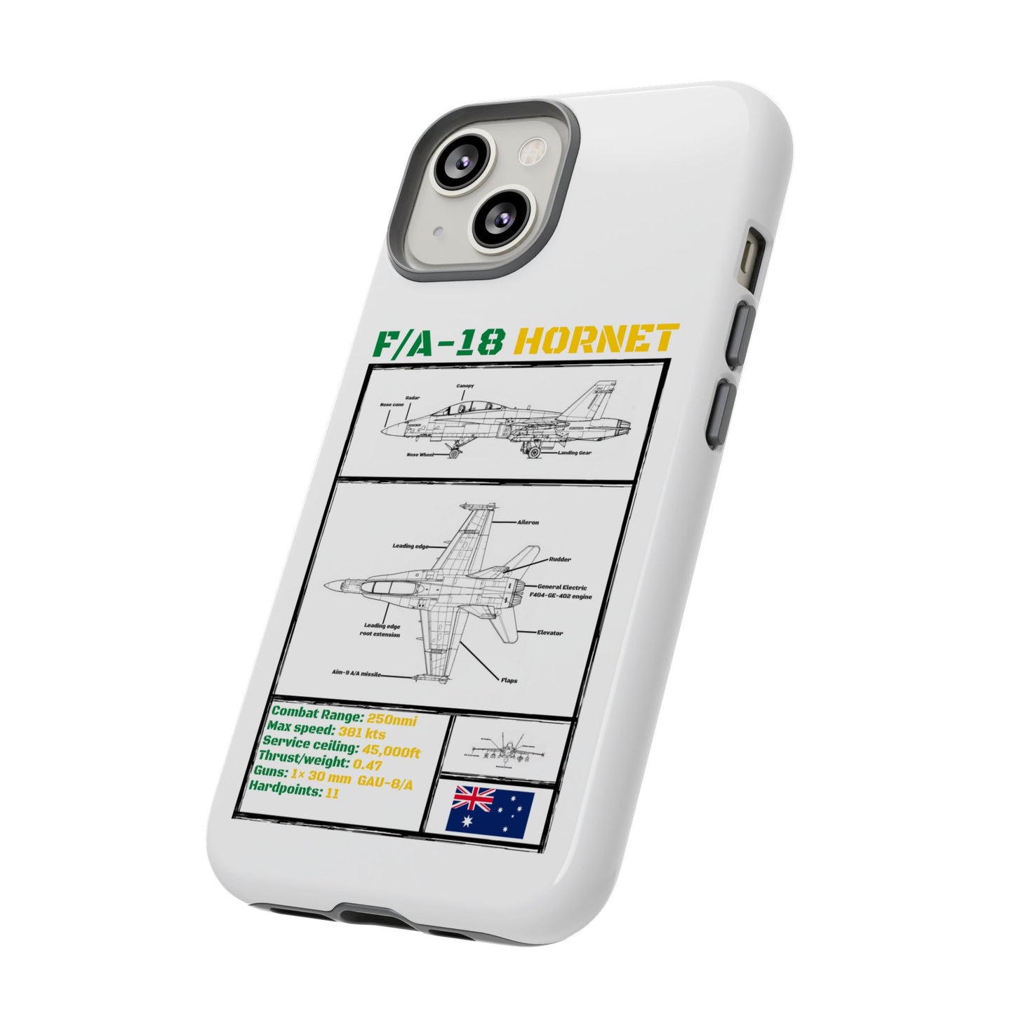 F/A-18 Hornet Schematic edition phone case (RAAF Colour-Way)