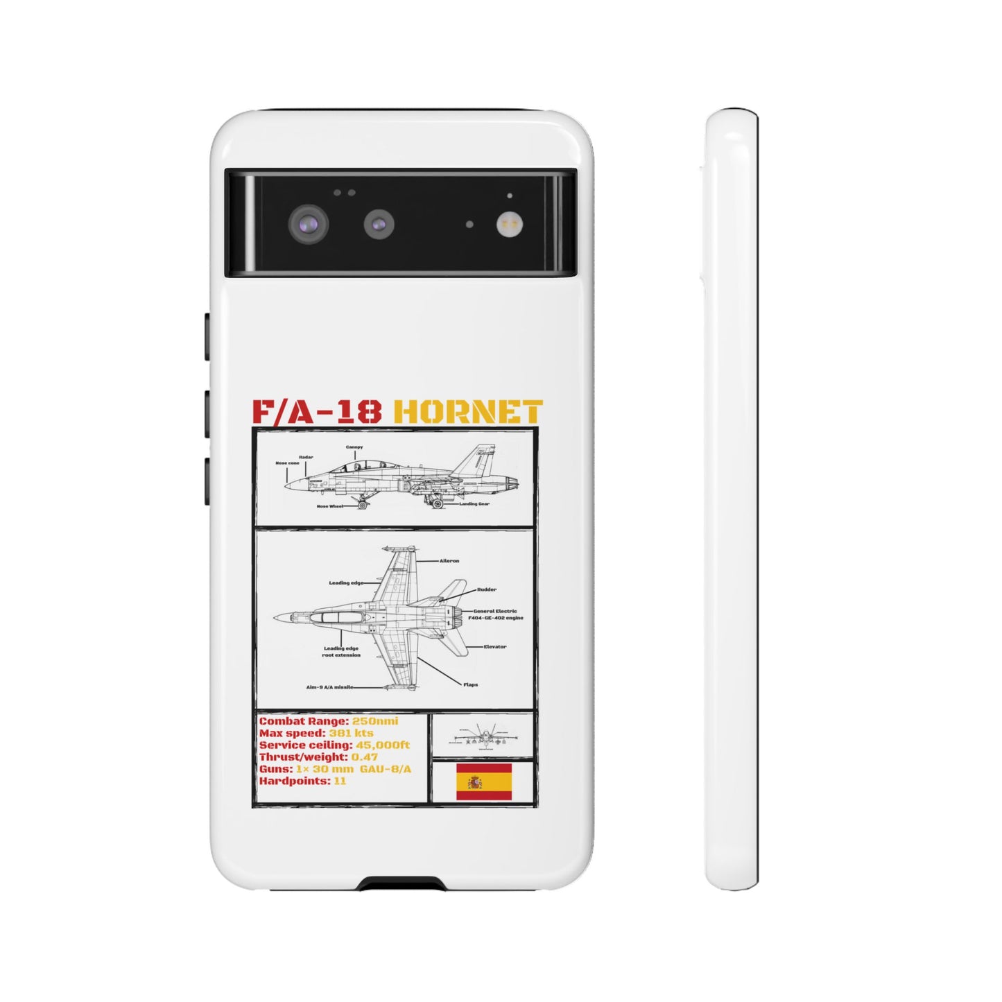 F/A-18 Hornet Schematic edition phone case (EDA Colour-Way)