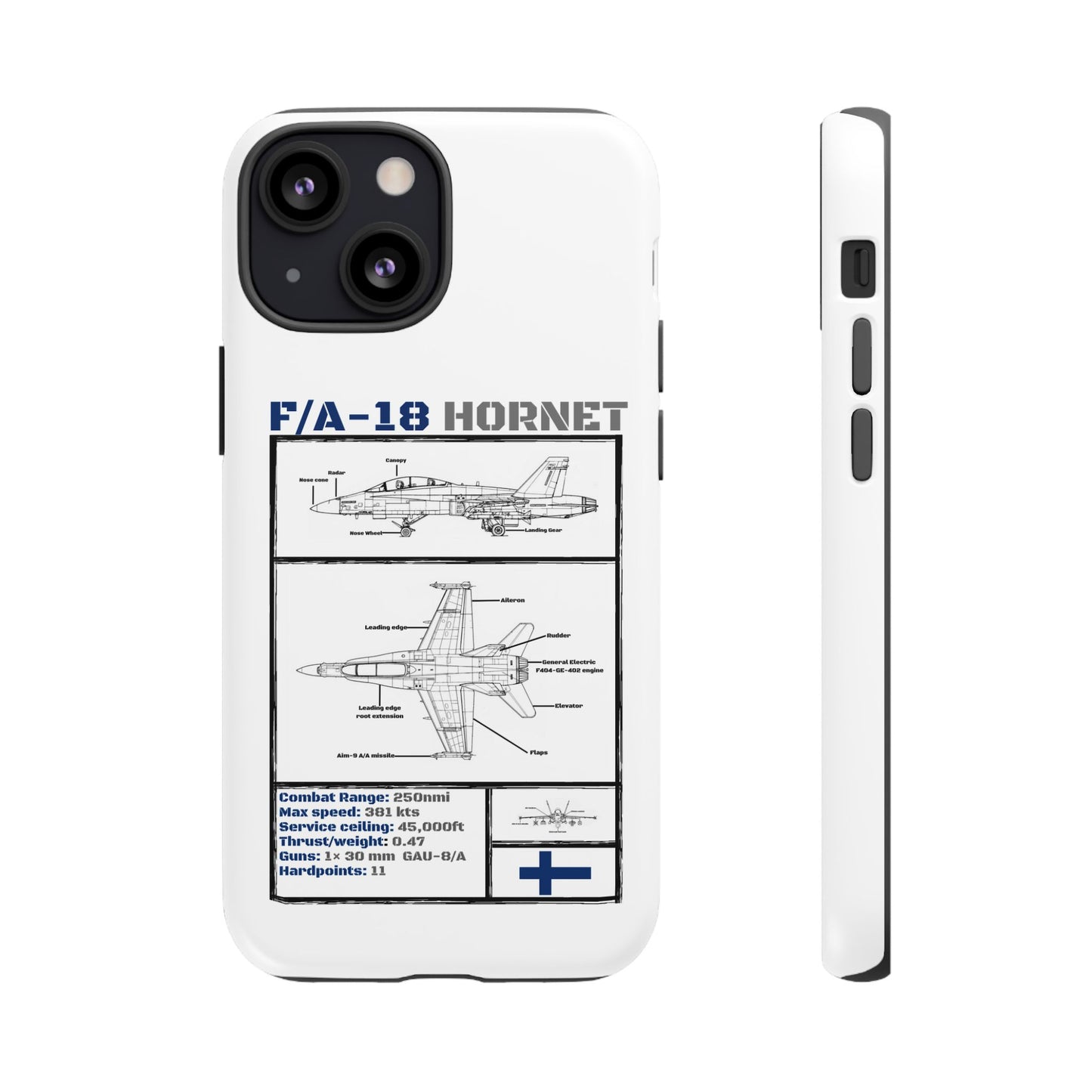 F/A-18 Hornet Schematic edition phone case (FAF Colour-Way)