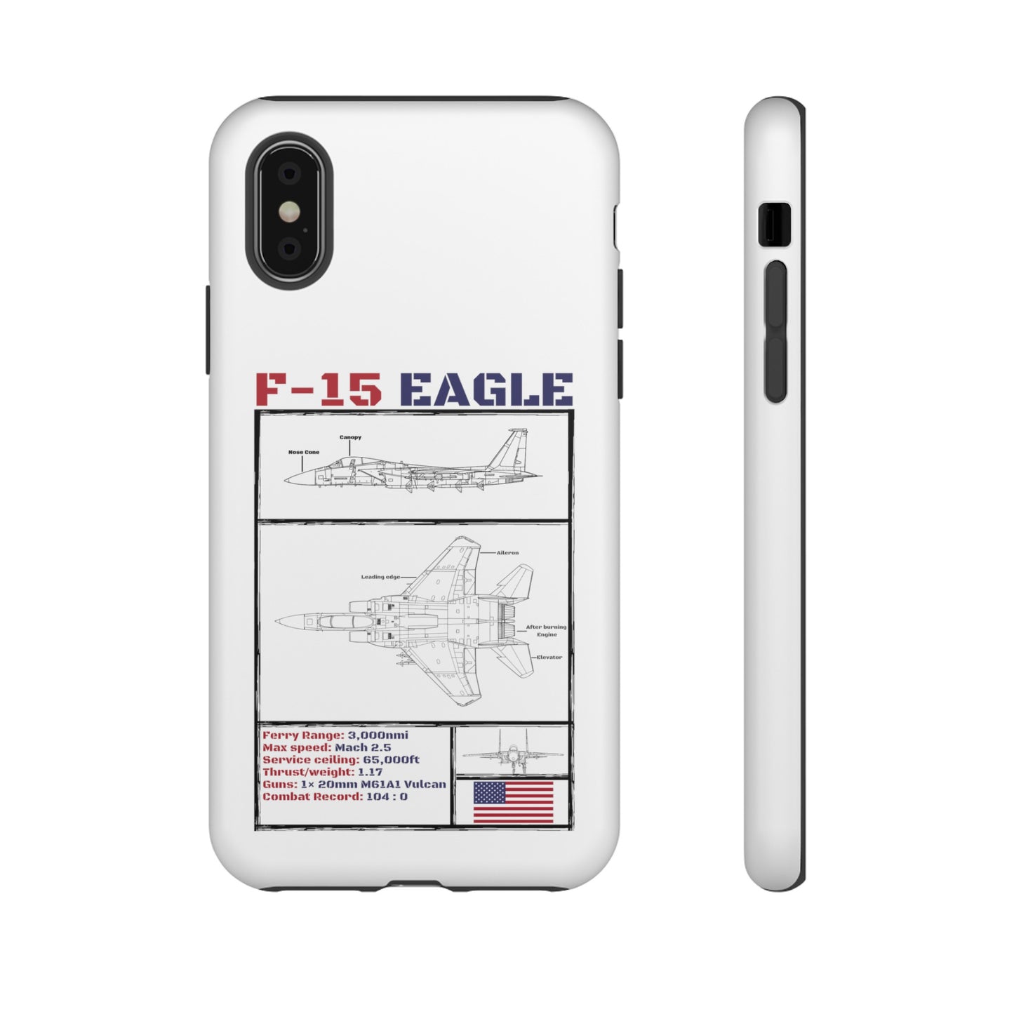 F-15 Schematic rigid Phone Case (USAF colour-ways)